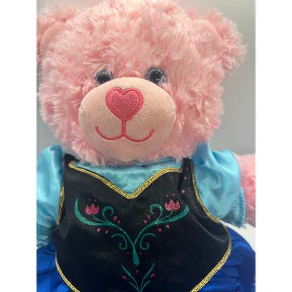Build-a-Bear Pink Bear Lovely Stuffie Elsa Dress Frozen Disney Dress-up - Picture 1 of 7